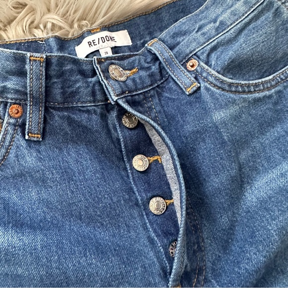 RE/DONE Originals 90s High Rise Loose in Destroyed Broken Blue Size 28 - Picture 9 of 11